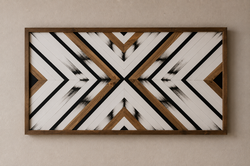 Farmhouse Geometric Wall Art – The Legacy | Rustic Pine Decor